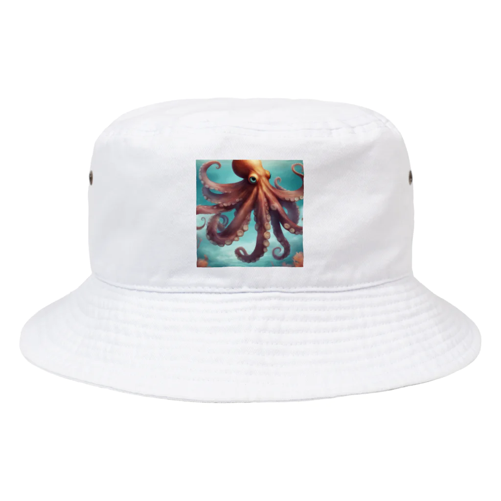 namuhatimanの海を泳いでいるタコ Bucket Hat