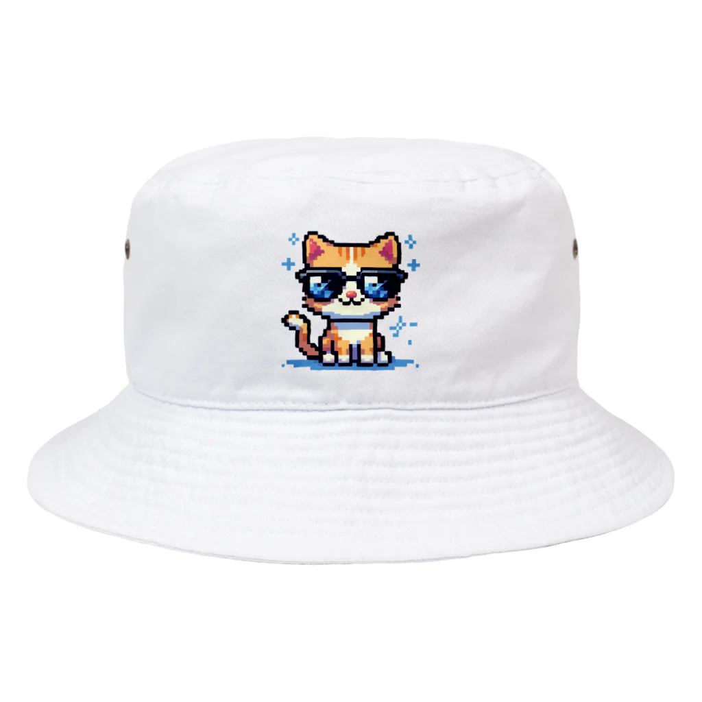 BinaryStoreのきらりんサングラスにゃんこ Bucket Hat