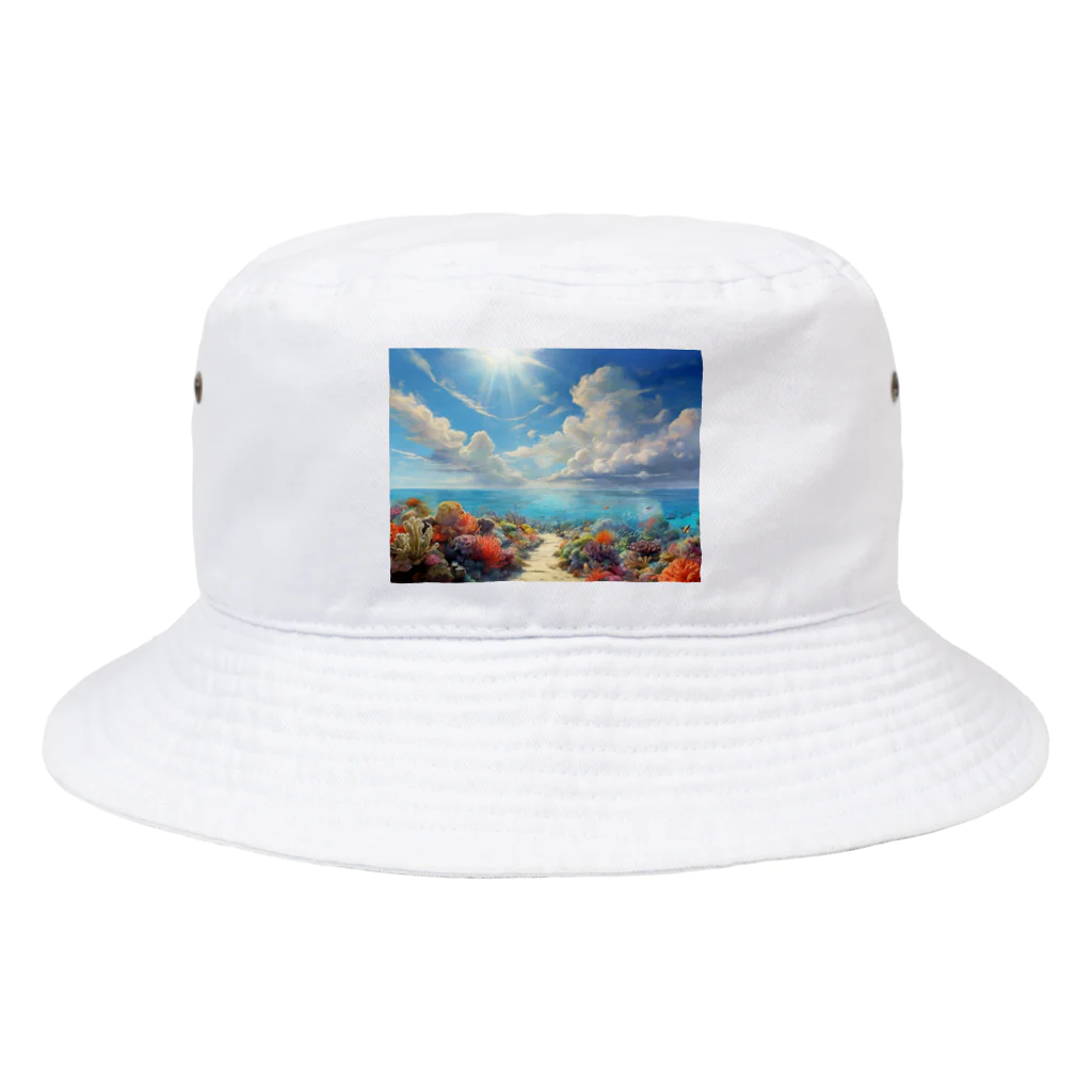 ウェブエンパイアの古（いにしえ）に、太陽の下に海洋と海草がありけり Bucket Hat