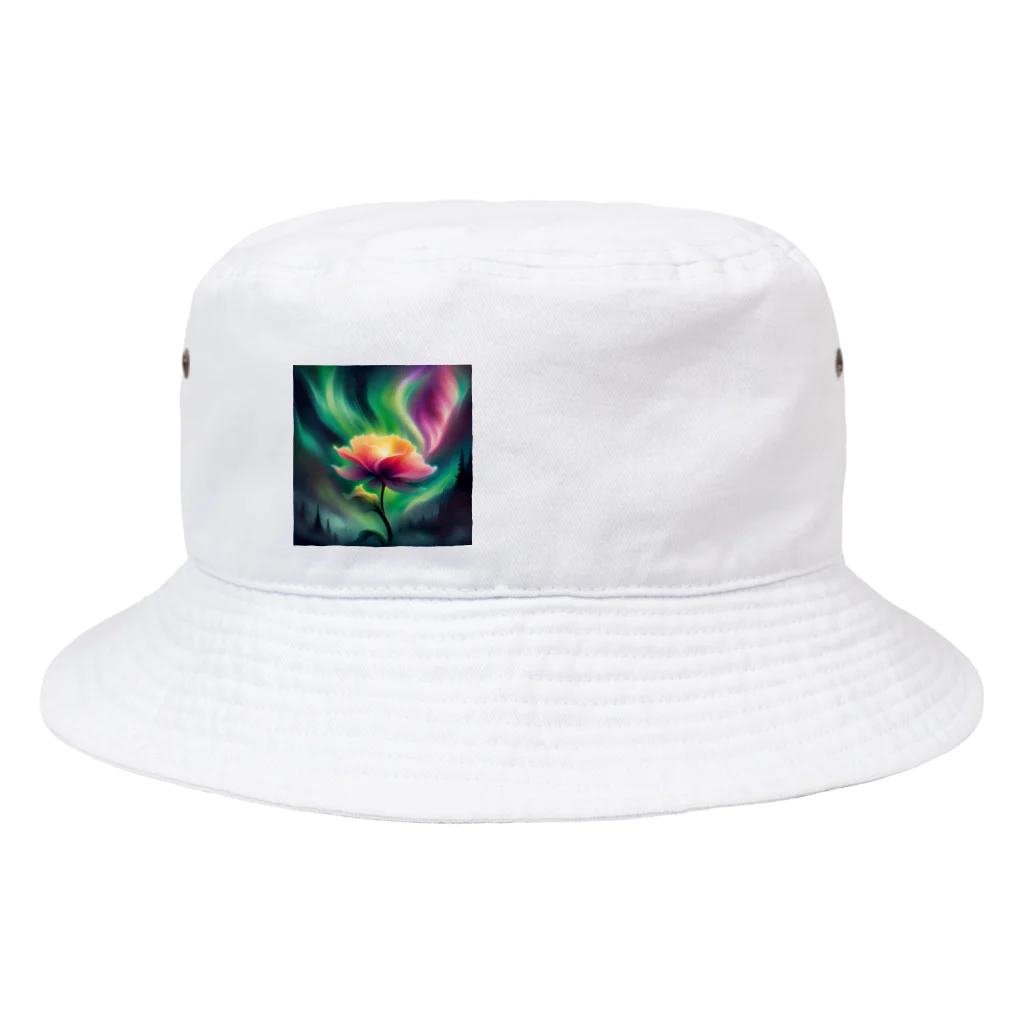 Second-topのオーロラと一輪の花 Bucket Hat