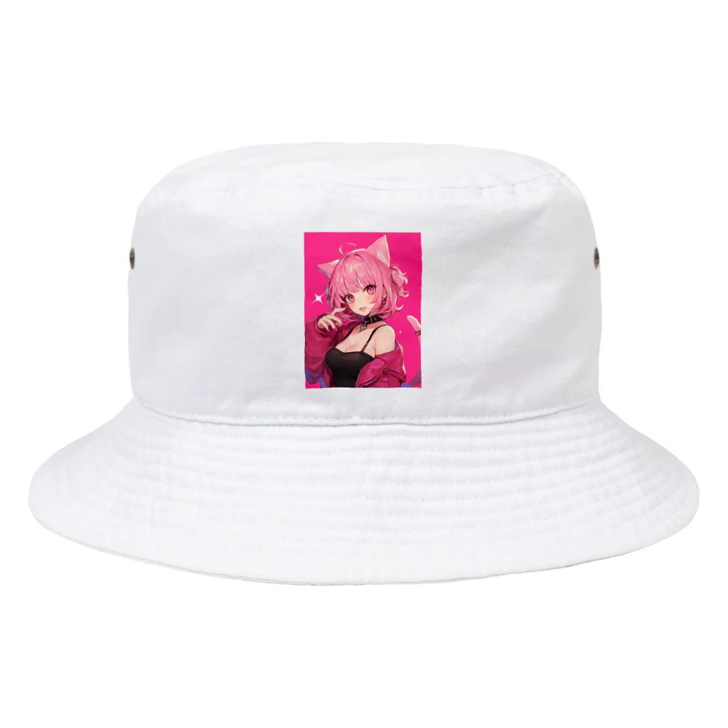 AQUAMETAVERSEのピンクのチャーム Marsa 106 Bucket Hat