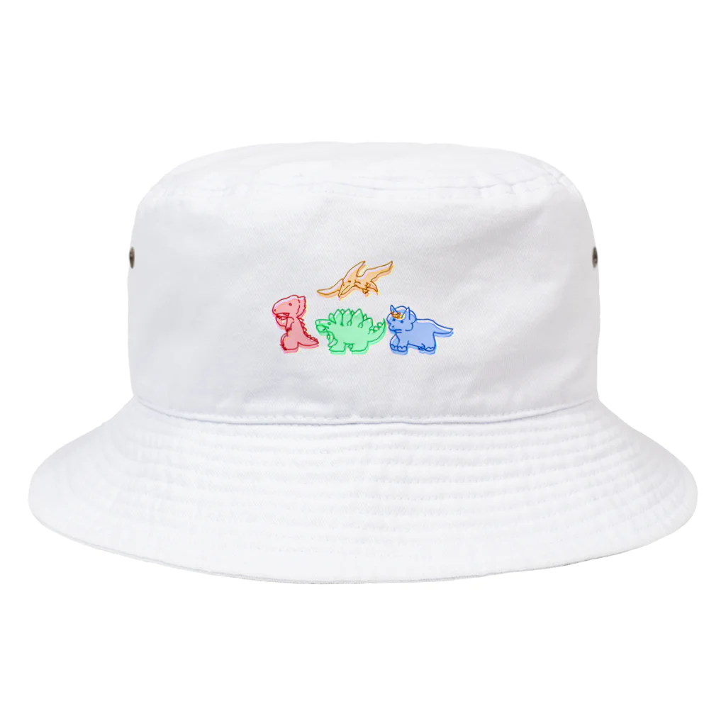 点々丸天丸_ｵｵﾄﾘﾃﾌのDINOSAURIA 恐竜 Bucket Hat