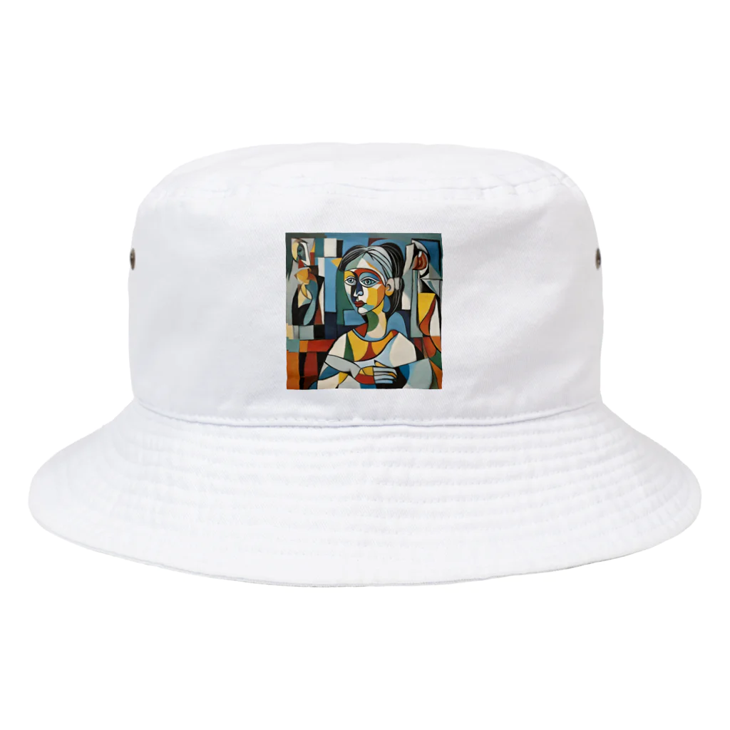 レトロゲームイラストのピカソ風芸術的アートグッズ Bucket Hat