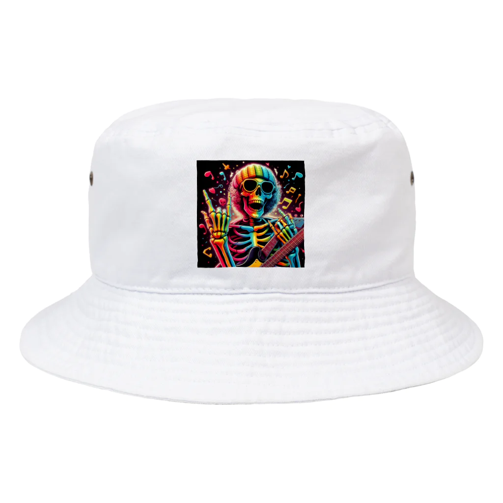 Happy Human のロック髑髏 Bucket Hat