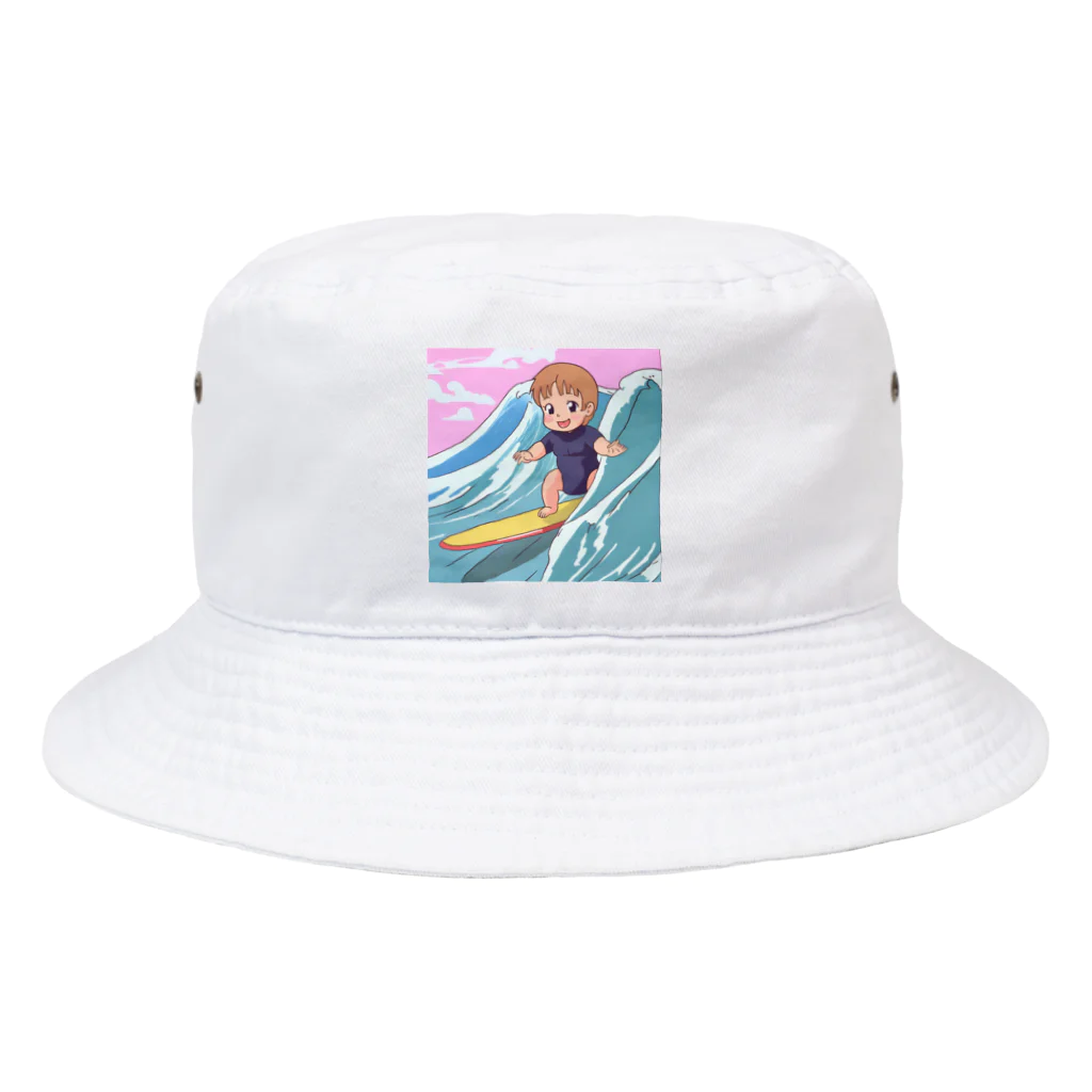 hibiking06の赤ちゃん　サーフィン Bucket Hat