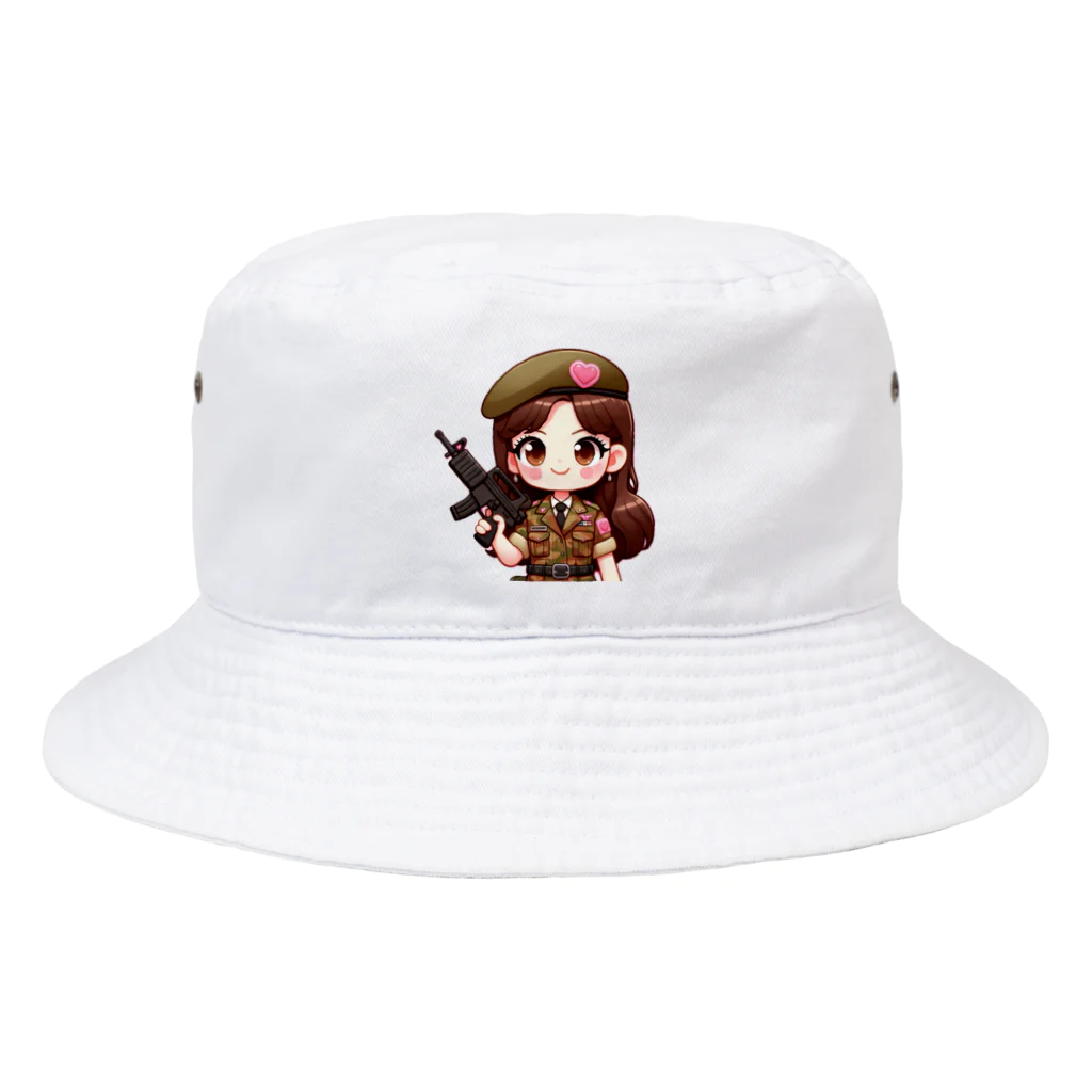 WakuWakustoreのarmy girl Bucket Hat