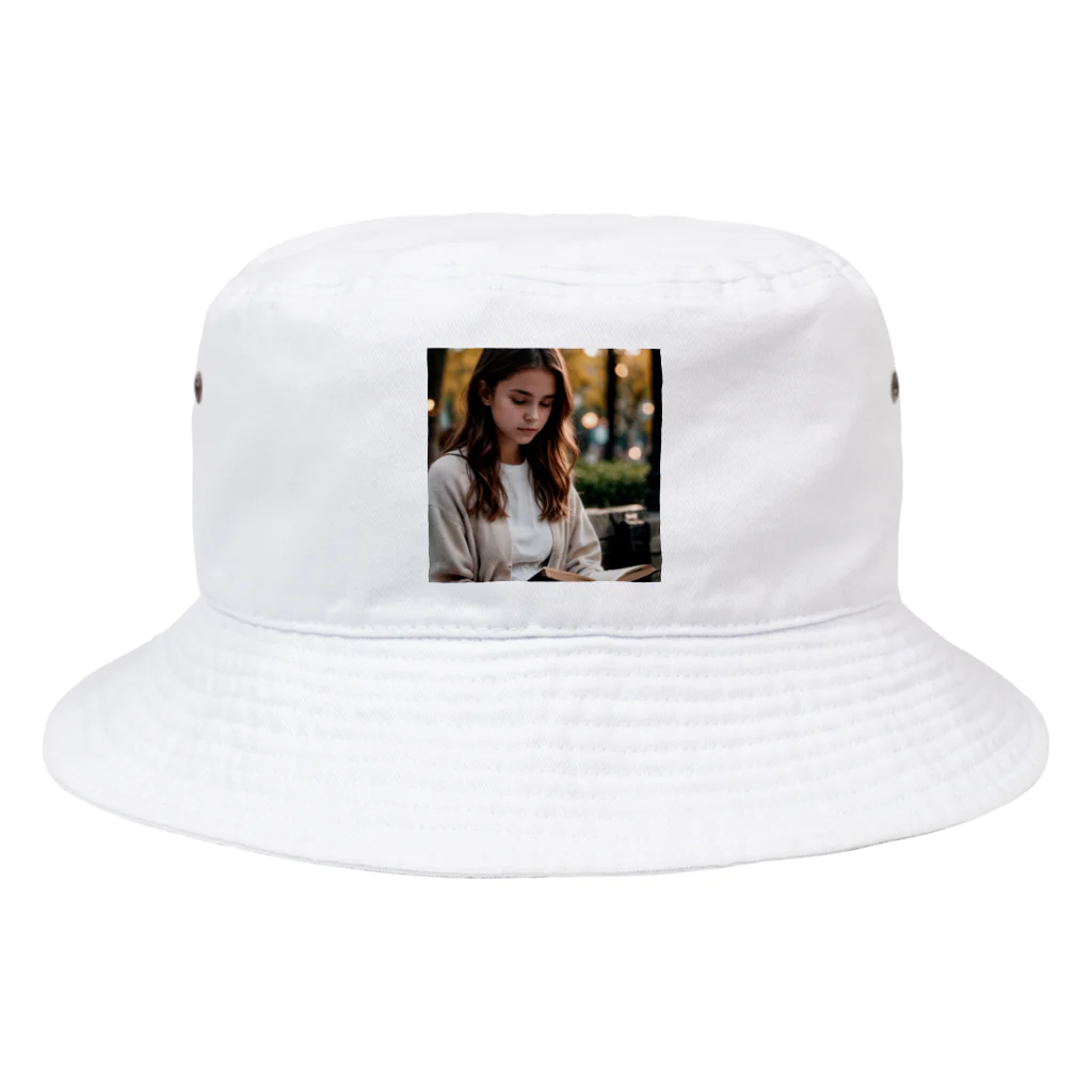 uho_uhoの読書している少女 Bucket Hat