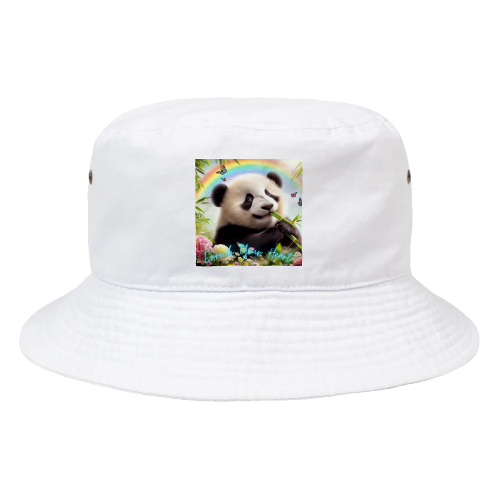 FUJISHIKAのPANDA ENRICH YOUR HEART Bucket Hat