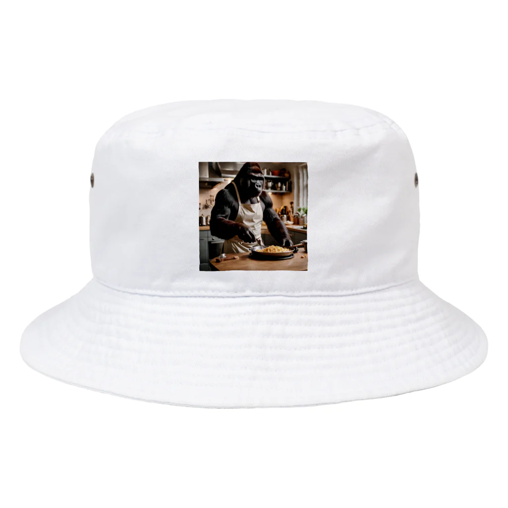 fumi_sportsの料理しているゴリラ Bucket Hat