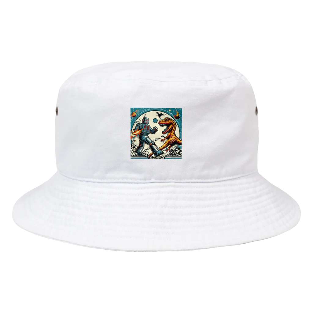 Y..Tのロボットと恐竜の戦いシリーズ Bucket Hat