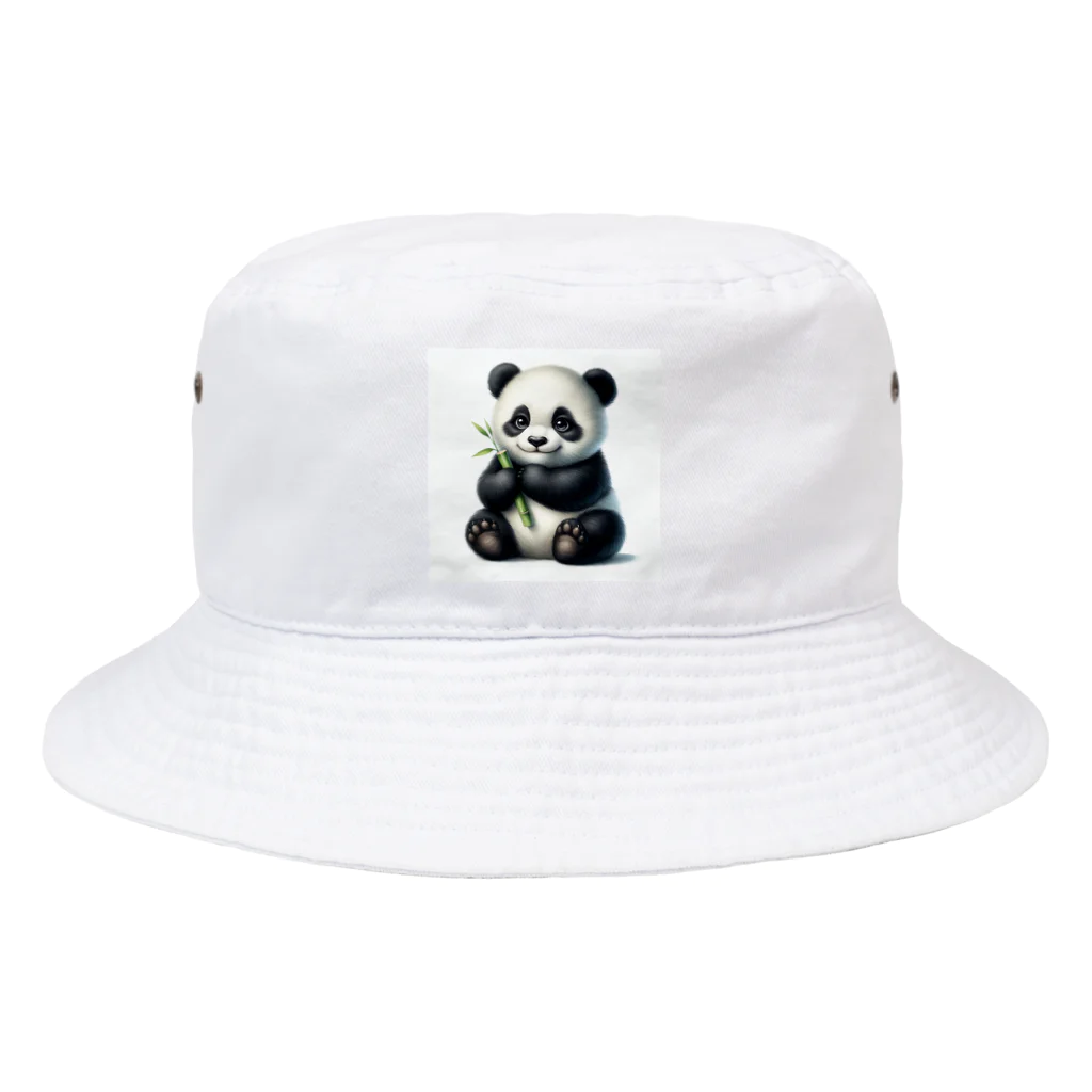 動物愛好家のパンダくん Bucket Hat