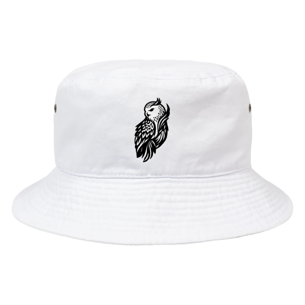 hamanakoの振り向きフクロウ Bucket Hat