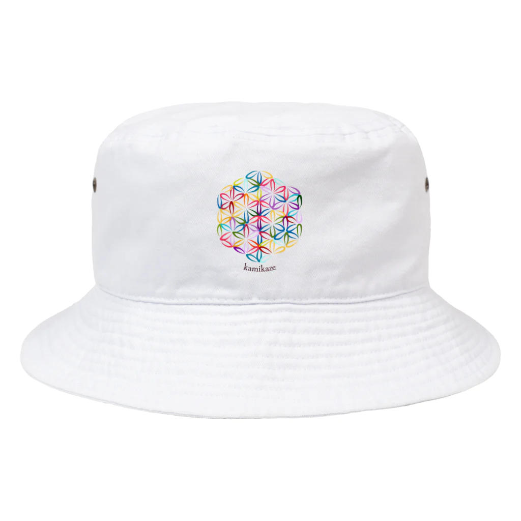 kamikaze SHOPの虹 / フラワーオブライフ Bucket Hat