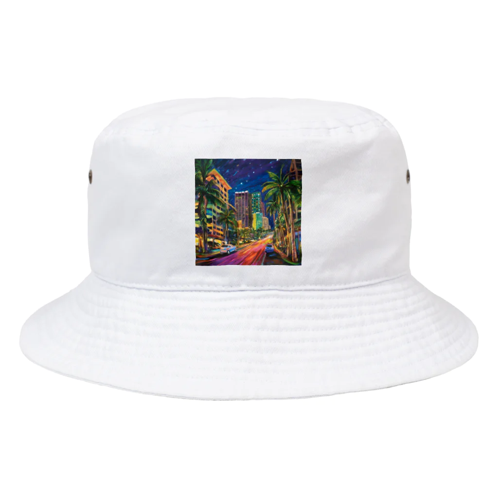 しあわせふくふくねこねこのそうぞうハワイ旅行 Bucket Hat