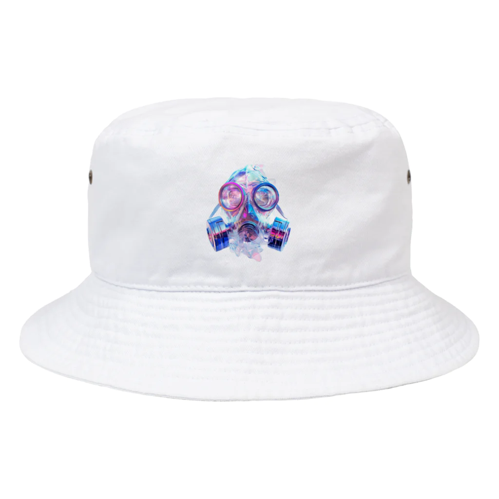 ガスマスク gasmaskのgasmask girl ロゴ Bucket Hat