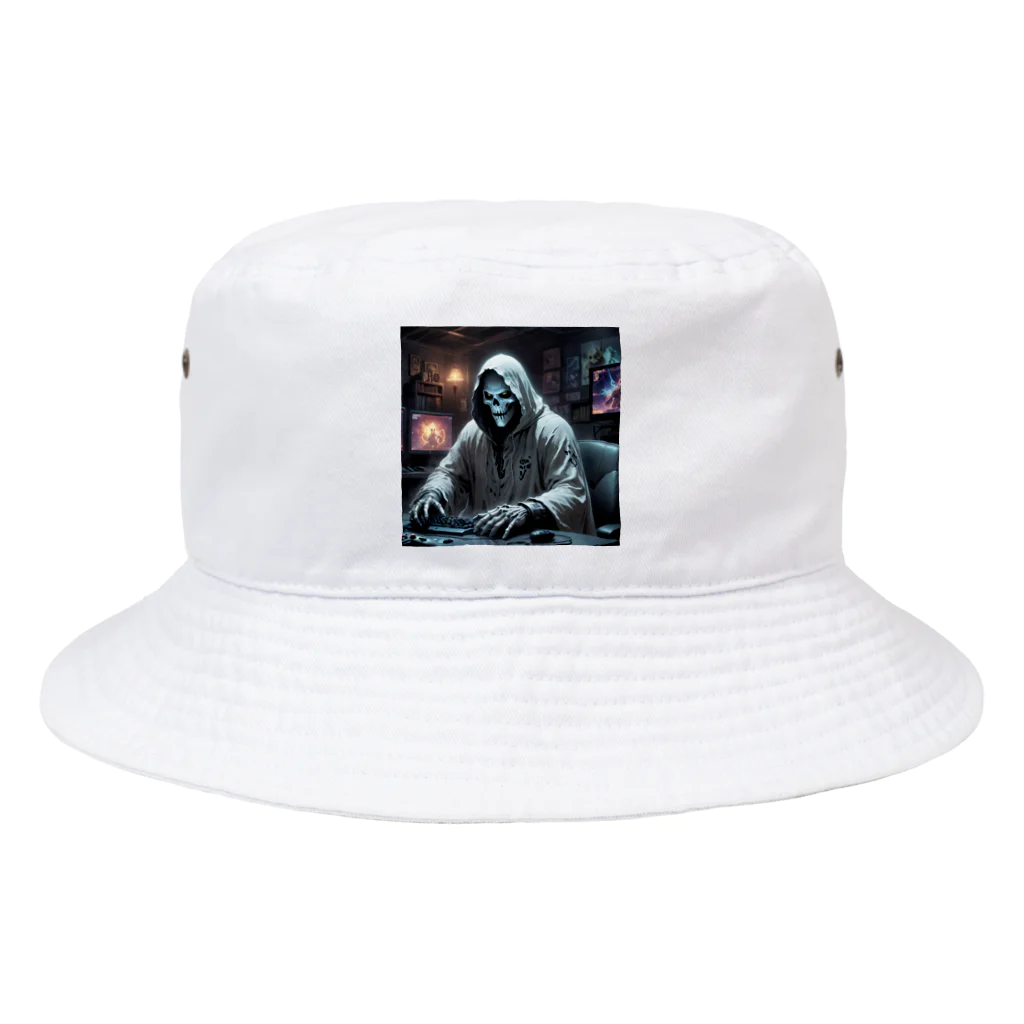 houkのハッキングを試みる骸骨 Bucket Hat