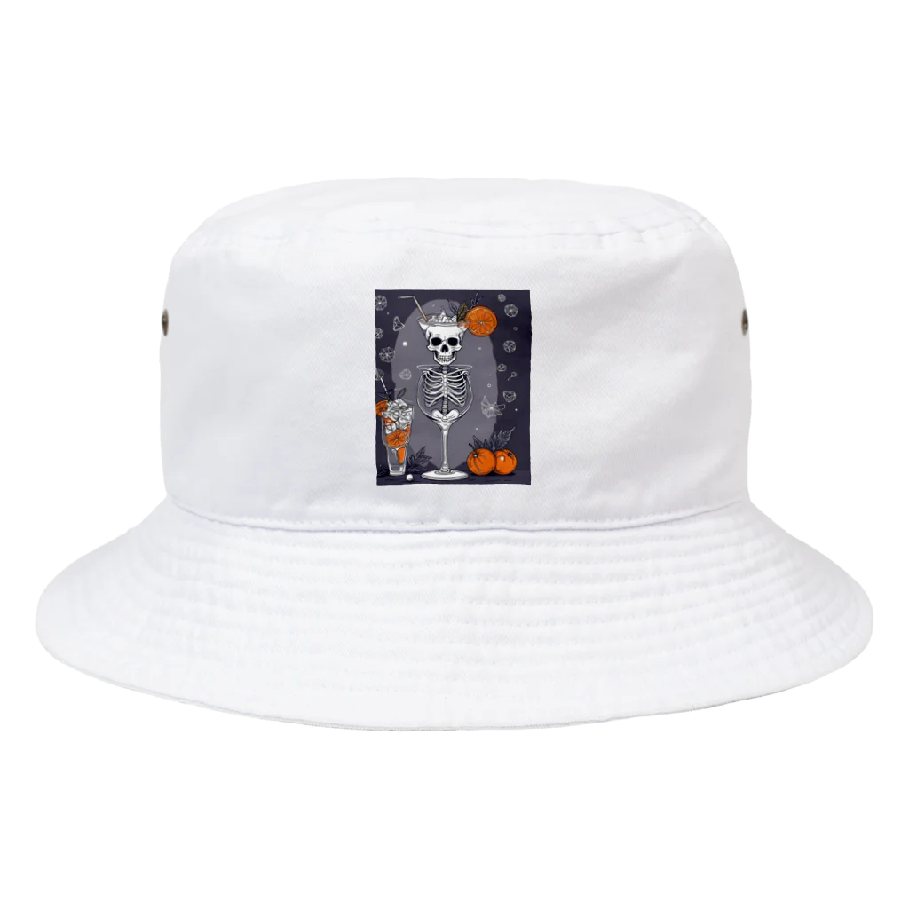 Skeletonのユニークなスケルトンアートがおしゃれに輝く！ Bucket Hat