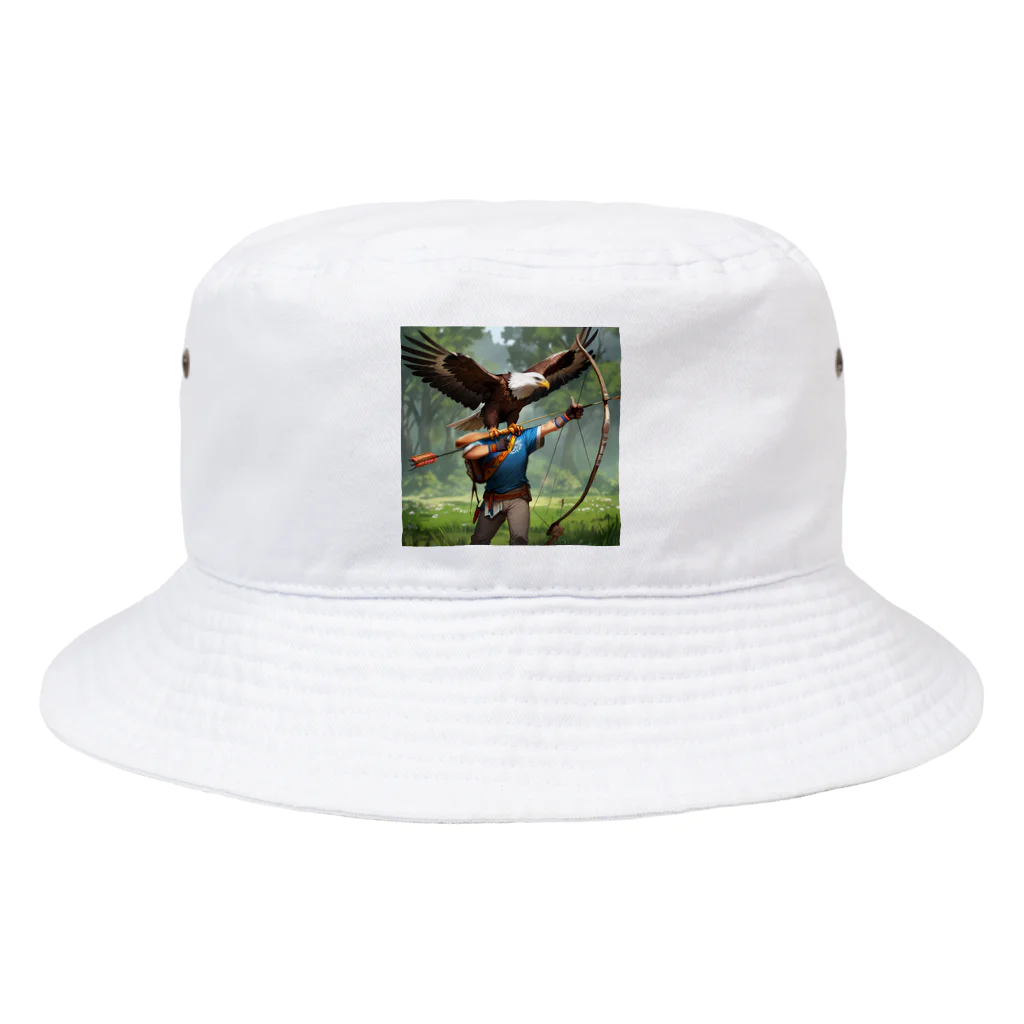 ganeshaのイーグルとアーチェリー.. png Bucket Hat