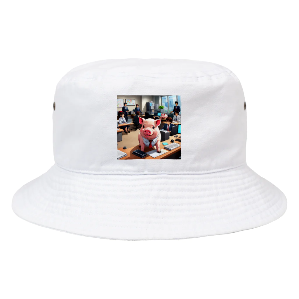 MTHの会社の組織改革を行うミニブタ Bucket Hat