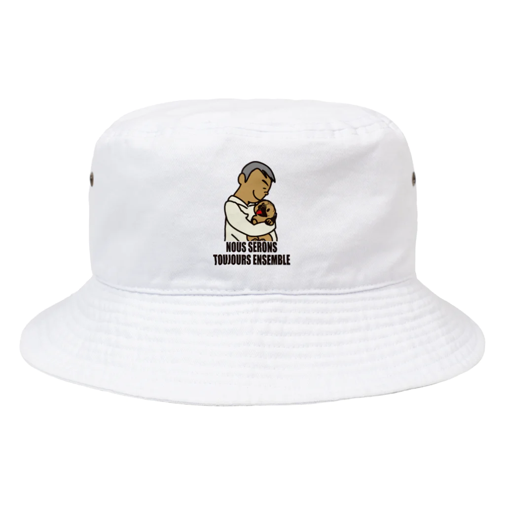 BEAM's STOREの【パパとわんこ（papa et chien)】Nous serons toujours ensemble. Bucket Hat