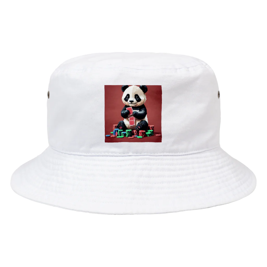 ayame_0923のポーカーをするパンダは、愛らしい姿でチップを扱う。 Bucket Hat