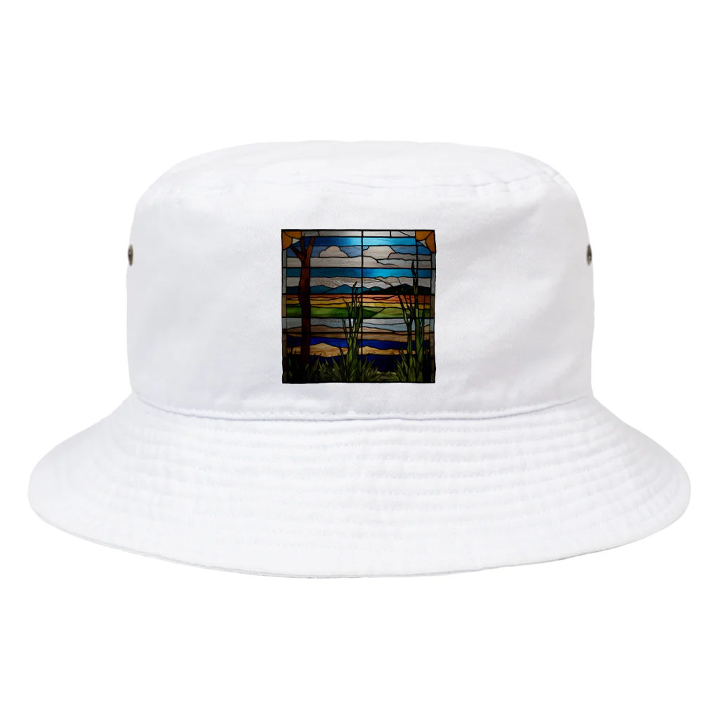 ganeshaの南米の湿地帯のステンドグラスpng Bucket Hat