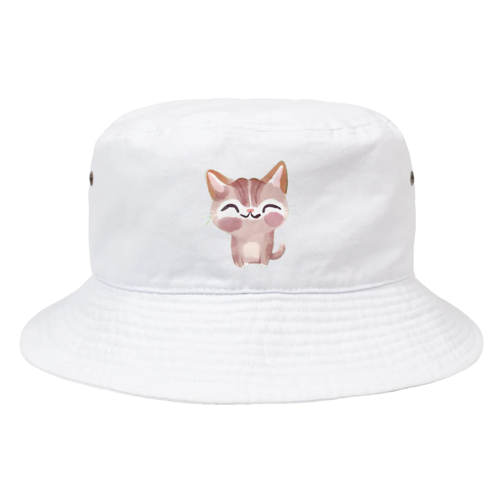 青黒黄色の猫の癒し Bucket Hat