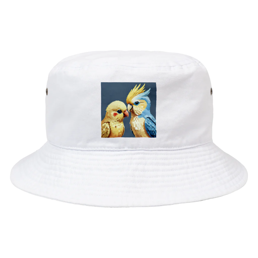 インコグッズのオカメインコとセキセイインコ Bucket Hat