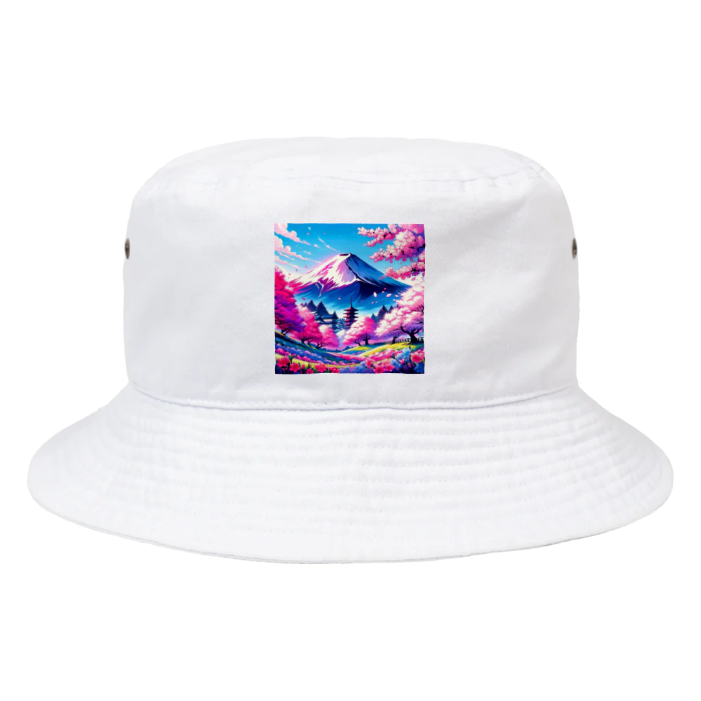 Sakura Sprit【桜魂】のFujizakura anime style　富士桜 Bucket Hat