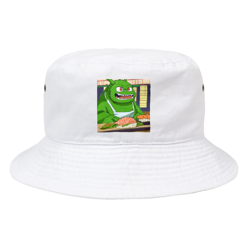 Kyun_uranaiの寿司職人を目指す緑の妖怪 Bucket Hat