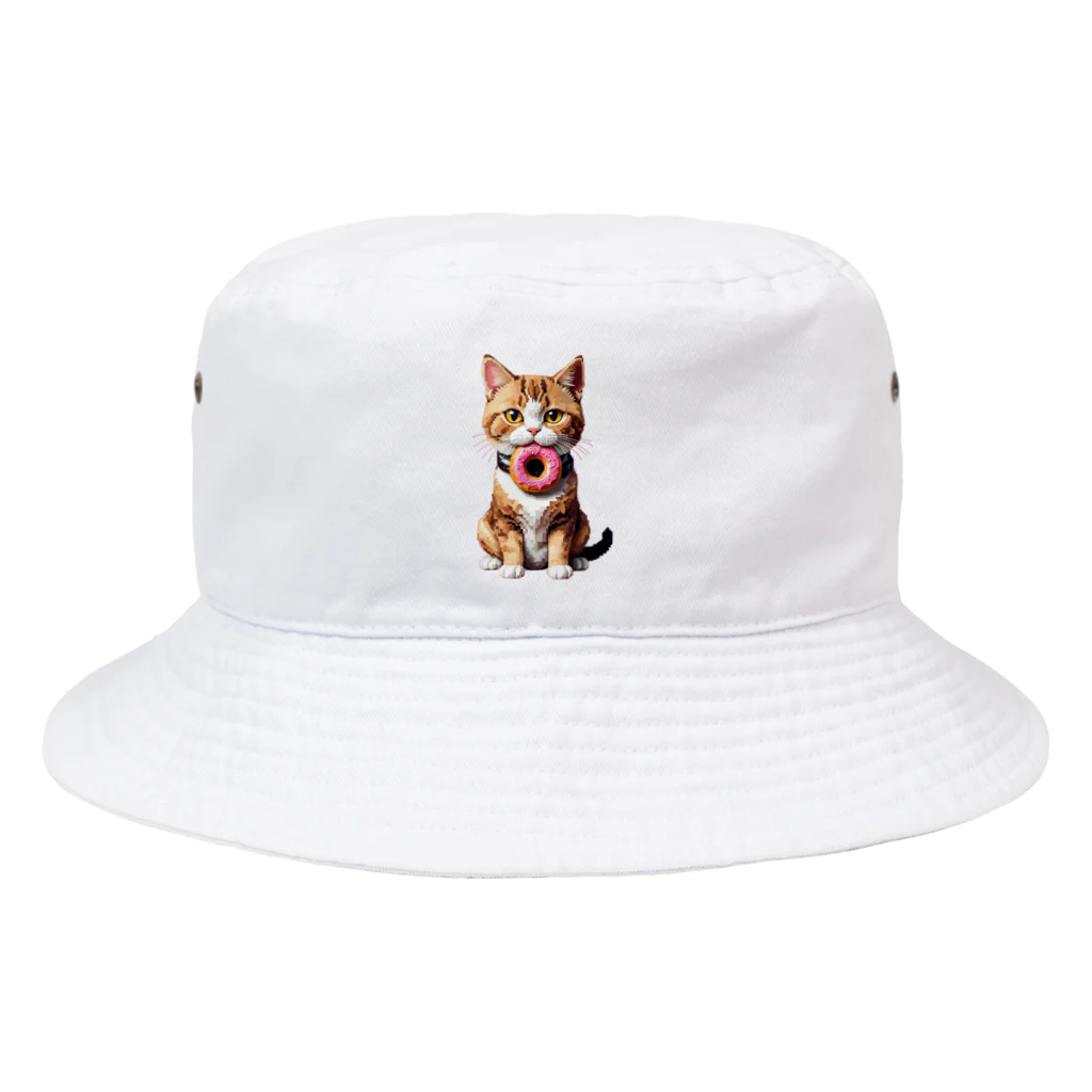 メロンパン猫のドーナツあげるよ Bucket Hat