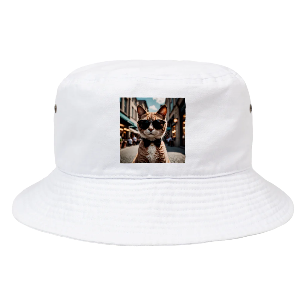 oz-chanのサングラスを掛けているモデルマンチカン猫 Bucket Hat