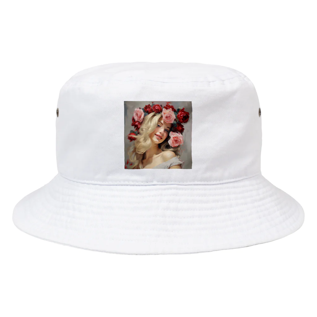 AQUAMETAVERSEのバラの花飾り　なでしこ1478 Bucket Hat