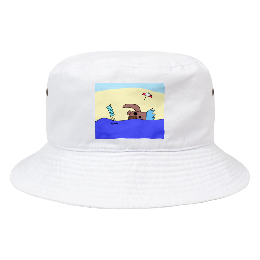 atelier_lapislazuliのくまはにわ 海水浴 Bucket Hat