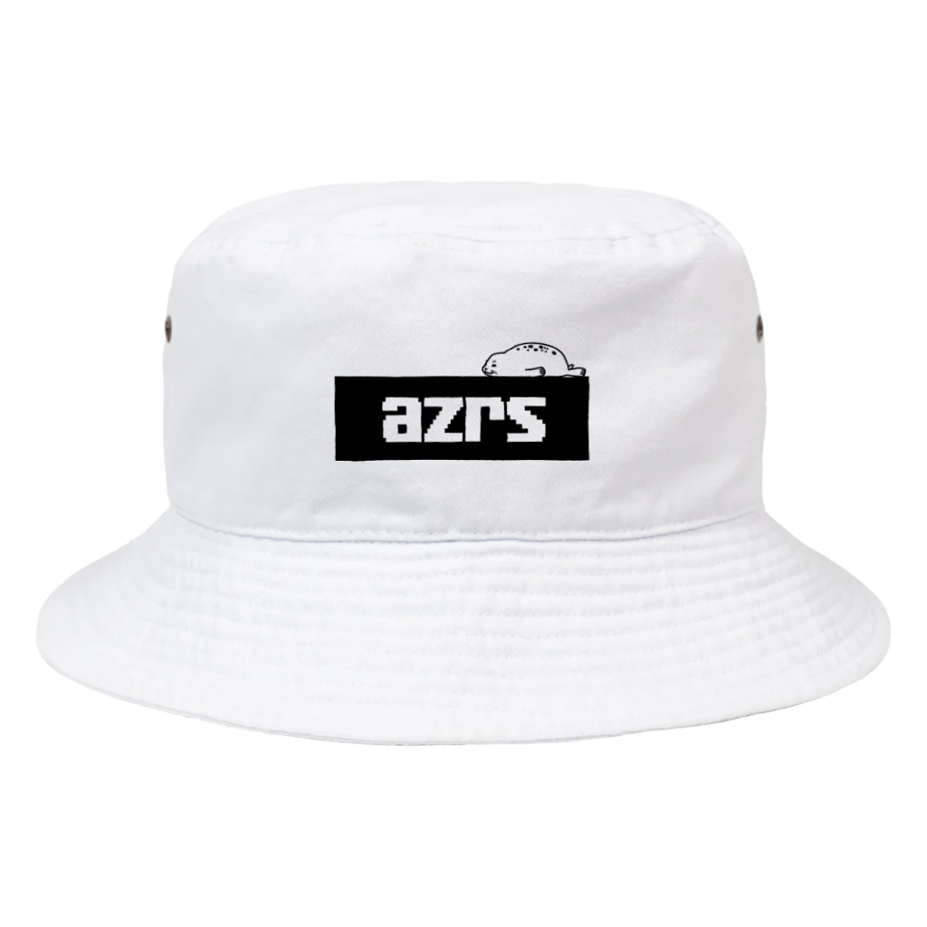 しろくてまるいの(･ω･ っ)3のazrsロゴ(black) Bucket Hat