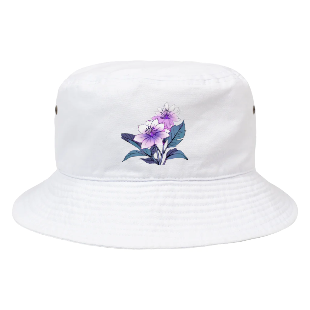 RetrowaveFlowerのRetrowaveFlower-ムラサキハナナ- Bucket Hat