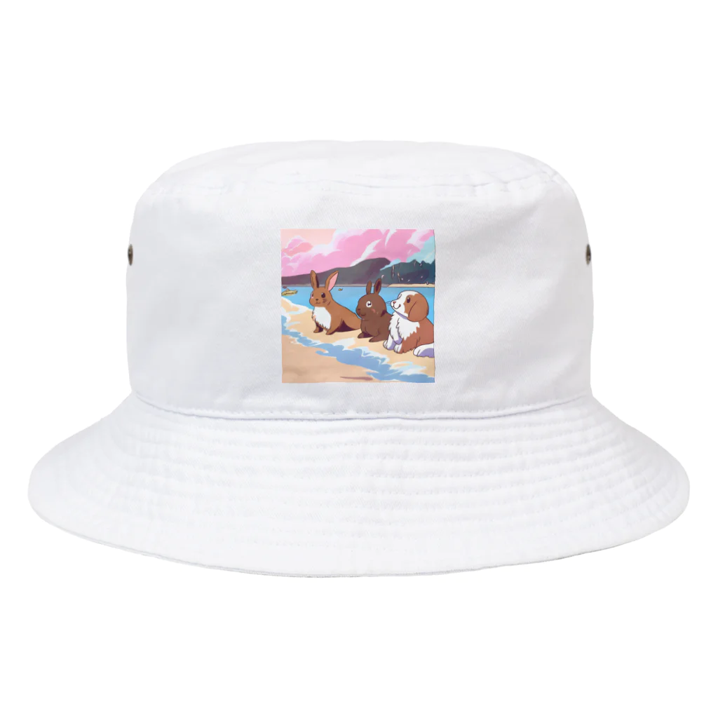 Chama's shopのビーチアニマル Bucket Hat