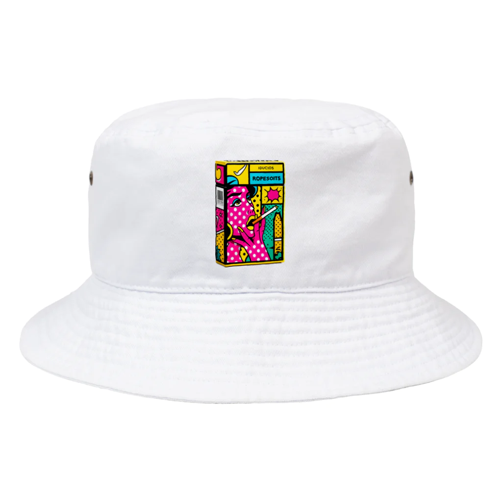 わっふるアートのネオ・シガレットボックス Bucket Hat