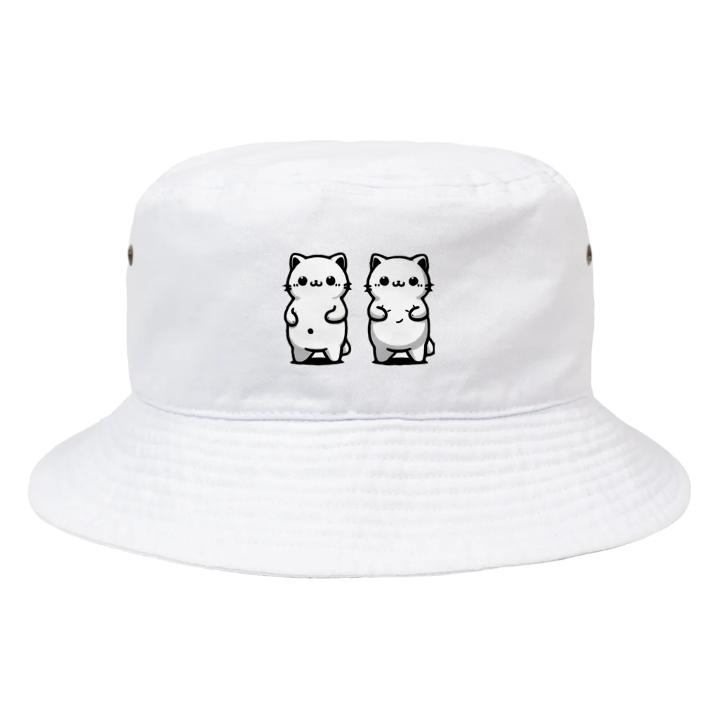 ゆるねこshopのお腹のでてる猫9 Bucket Hat