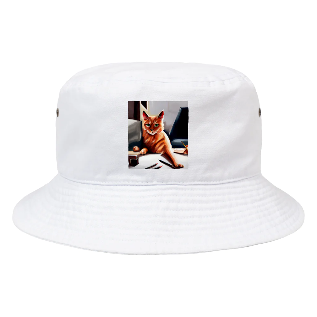 ソルブラインのお仕事猫「ブライ」 Bucket Hat