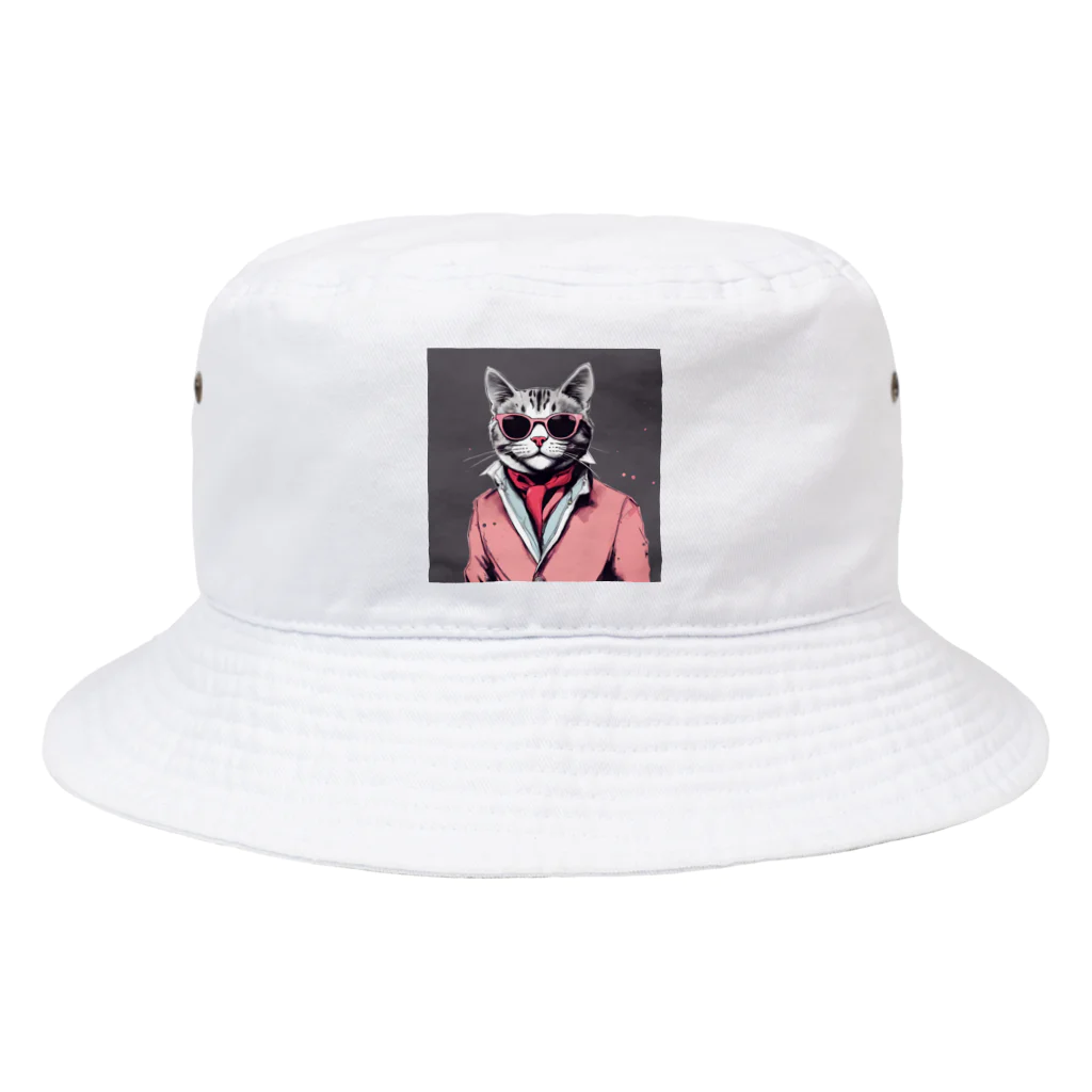 チャランコの部屋のダンディーねこさん Bucket Hat