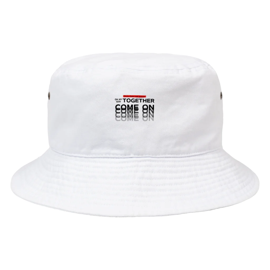 muscle_oniisanのオーマイゴッドトゥギャザー（黒文字） Bucket Hat