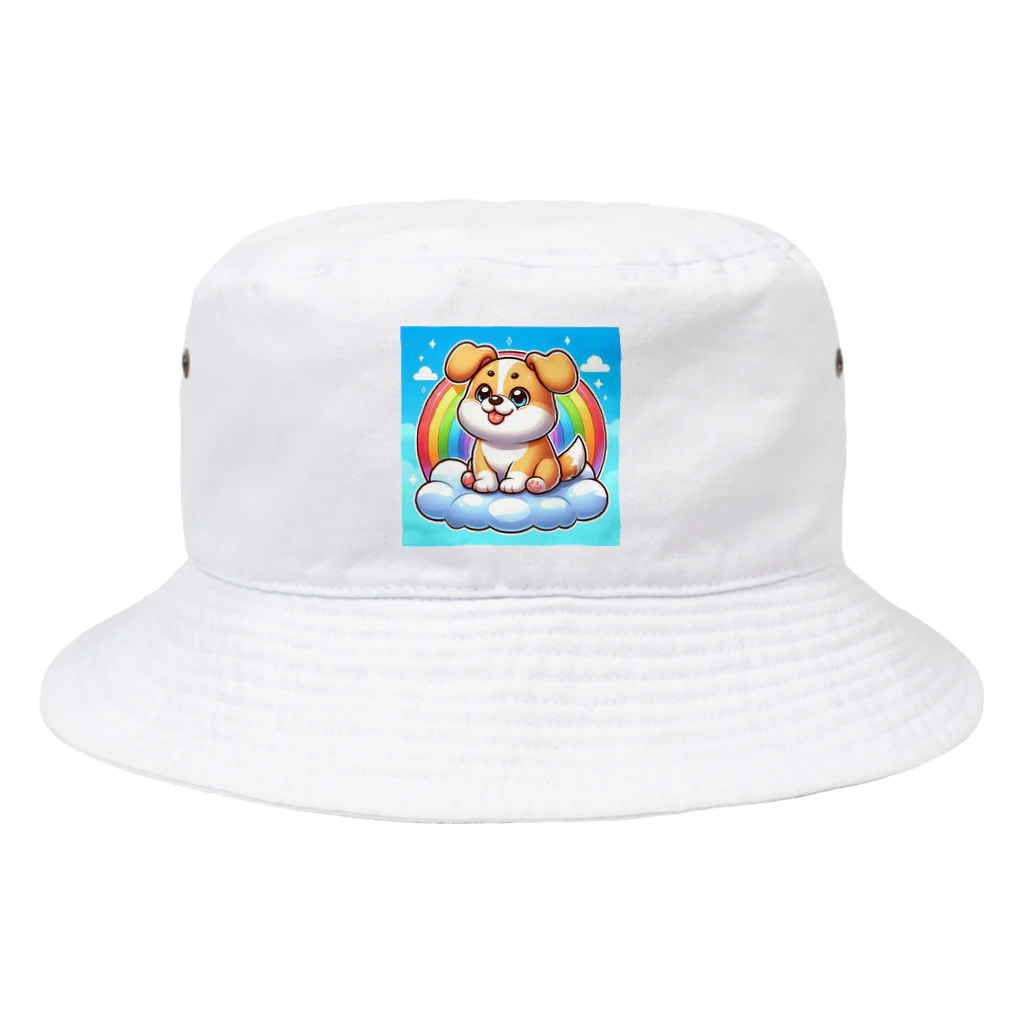 Minoyaの雲に乗った犬 Bucket Hat