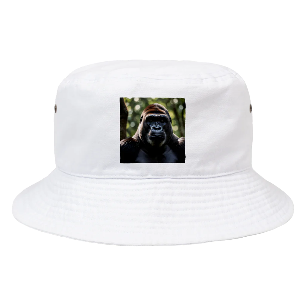 animalzの力強くどんと構えるゴリラ Bucket Hat