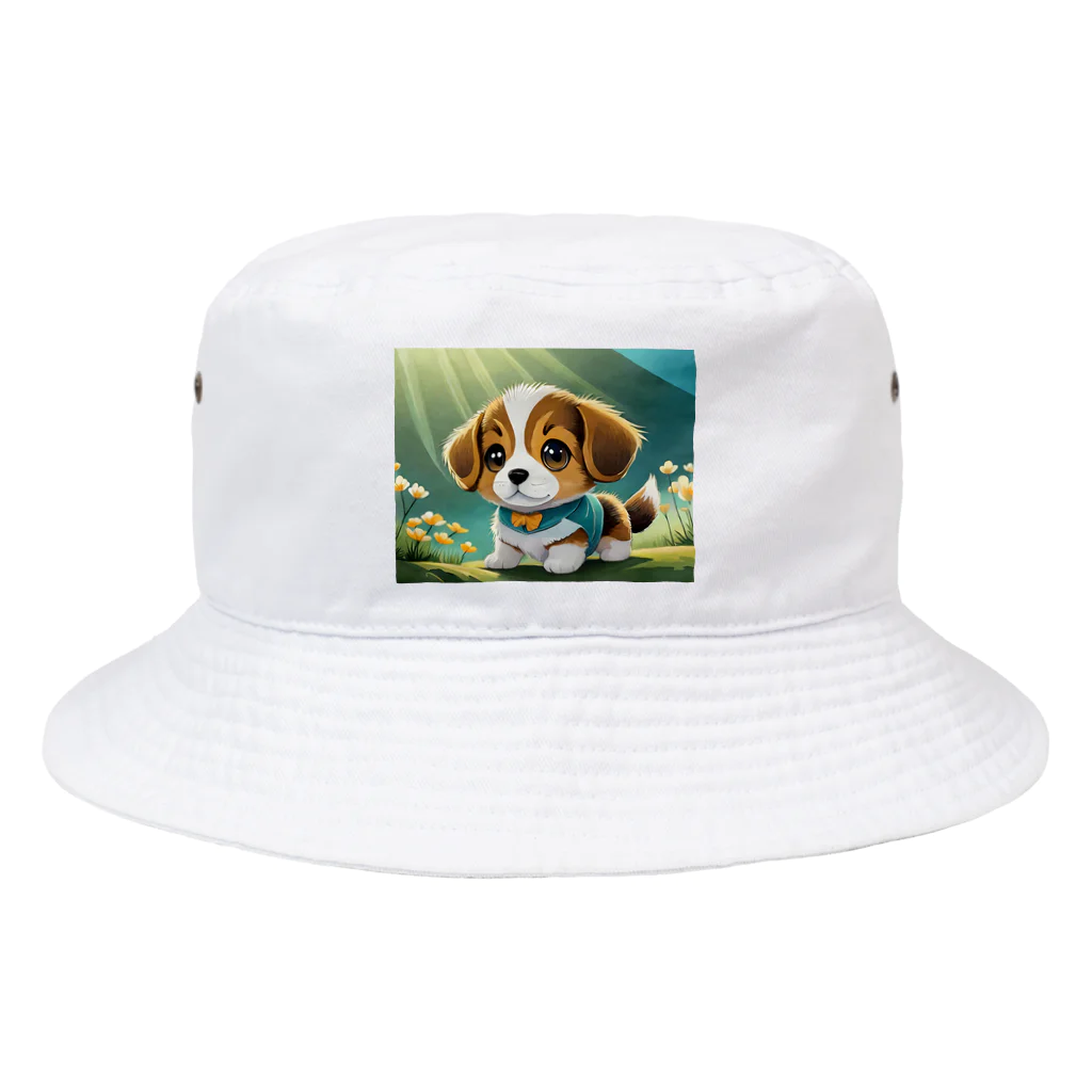 InkCraftsのかわいい子犬 Bucket Hat