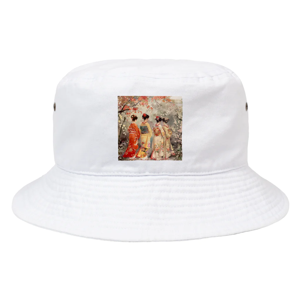 AQUAMETAVERSEの優雅な花見桜の花満開　なでしこ1478 Bucket Hat