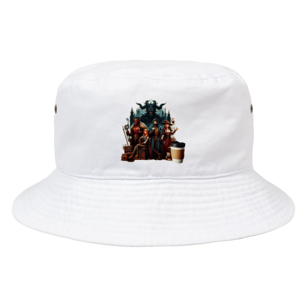 Mamechan2021の戦いの後のコーヒータイム Bucket Hat