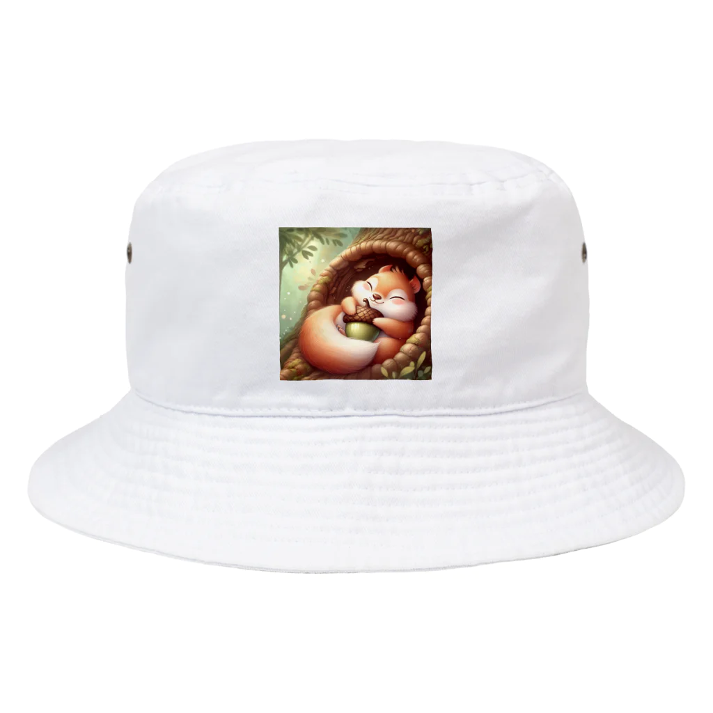 Yama_49のくつろぎリス Bucket Hat