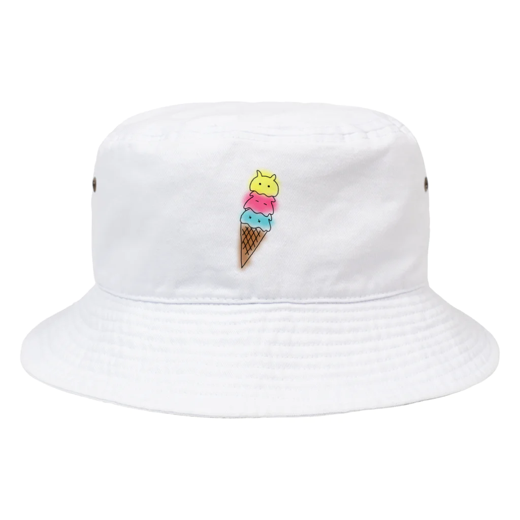 yuruchara_creatureの今にも溶けそうなアイス Bucket Hat