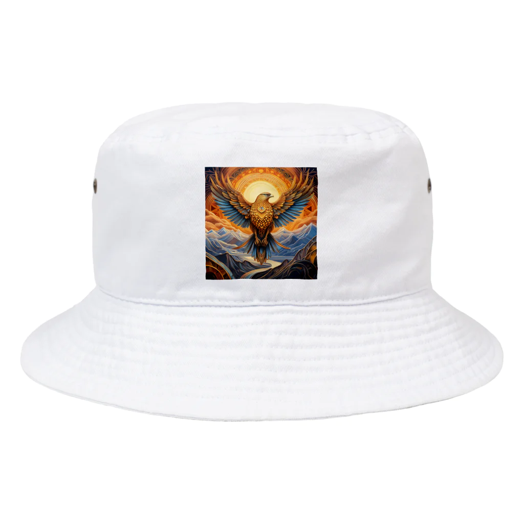 タカヤマ・サイトの神々しい鷹・シンボルマーク2 Bucket Hat